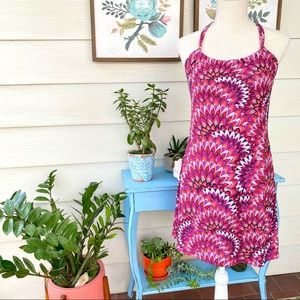 PrAna Pink Print Dress Sleeveless